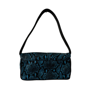 Vintage Leather Snakeskin Shoulder Bag