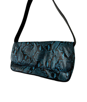 Vintage Leather Snakeskin Shoulder Bag
