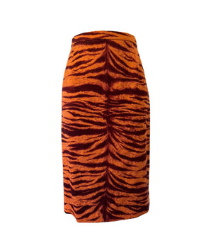 Vintage Moschino Cheap And Chic Tiger Print Pencil Skirt