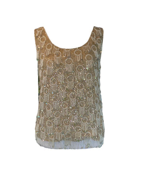 Vintage Sequin Beaded Tank Top