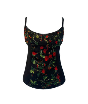 Vintage Dolce & Gabbana Rose Print Tank Top