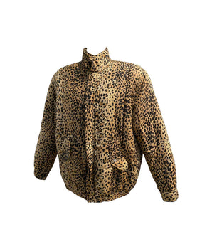 Vintage Silk Leopard Print Jacket