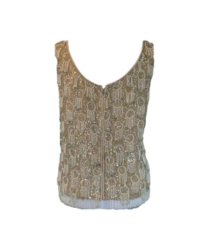 Vintage Sequin Beaded Tank Top