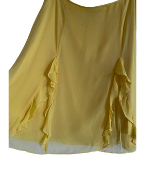 St. John Yellow Ruffle Skirt
