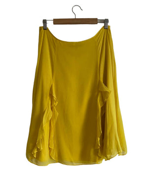 St. John Yellow Ruffle Skirt