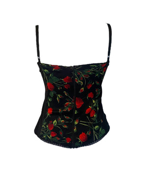 Vintage Dolce & Gabbana Rose Print Tank Top