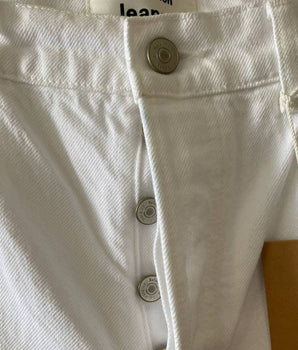 Reformation White Straight Leg Jeans
