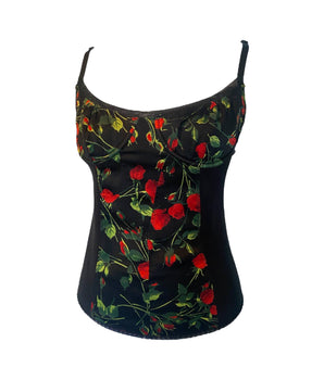 Vintage Dolce & Gabbana Rose Print Tank Top