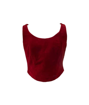 Vintage Moschino Cheap and Chic Velvet Corset Tank Top