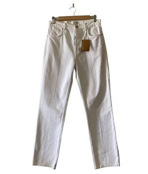 Reformation White Straight Leg Jeans