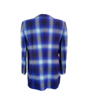 Vintage Escada Blue Plaid Blazer