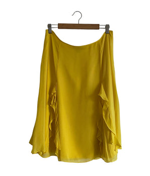 St. John Yellow Ruffle Skirt