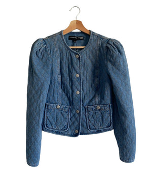 Veronica Beard Denim Quilted Jacket