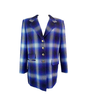 Vintage Escada Blue Plaid Blazer