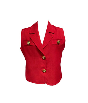 Vintage Yves Saint Laurent Red Vest