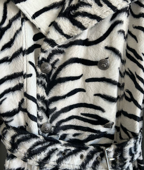 Vintage Versus Gianni Versace Zebra Print Coat