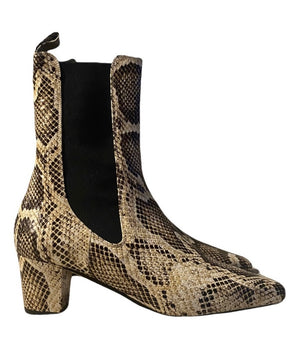 Paris Texas Python Print Leather Boot