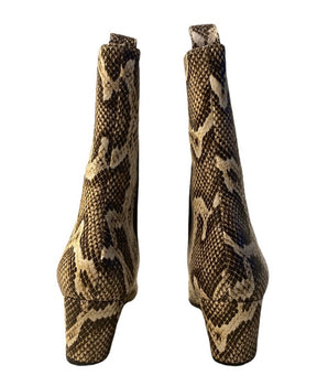 Paris Texas Python Print Leather Boot