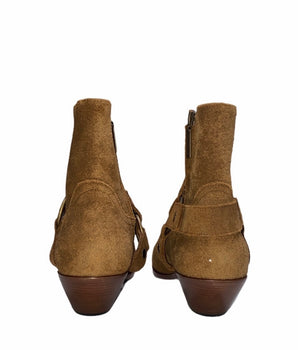 Saint Laurent West Harness Brown Suede Boots