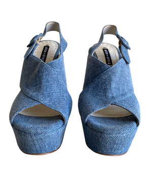 Alice + Olivia Denim Platform Sandals