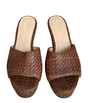 Veronica Beard Woven Leather Wedges